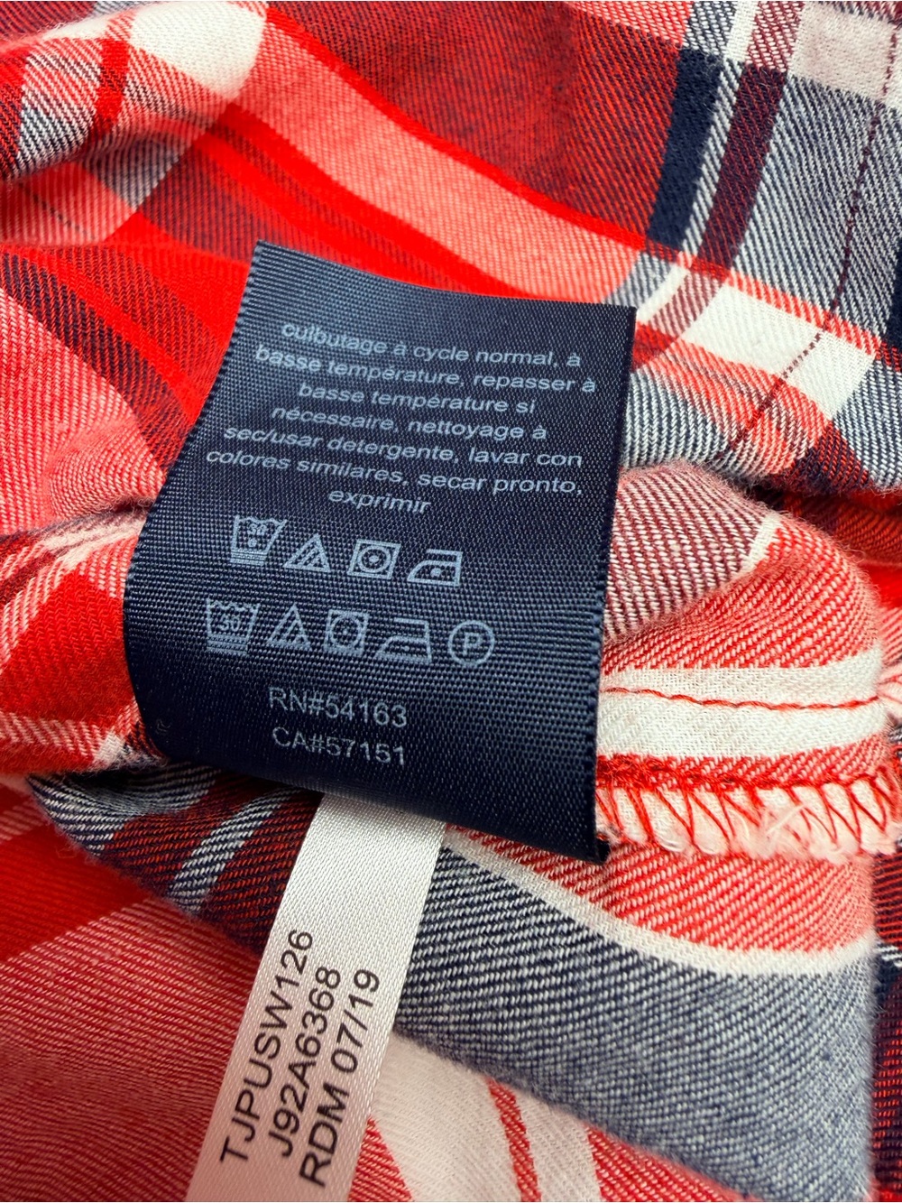 Tommy Hilfiger Women’s S Petite Plaid Flannel Shirt Red 100% Cotton Button Up - Picture 7 of 10
